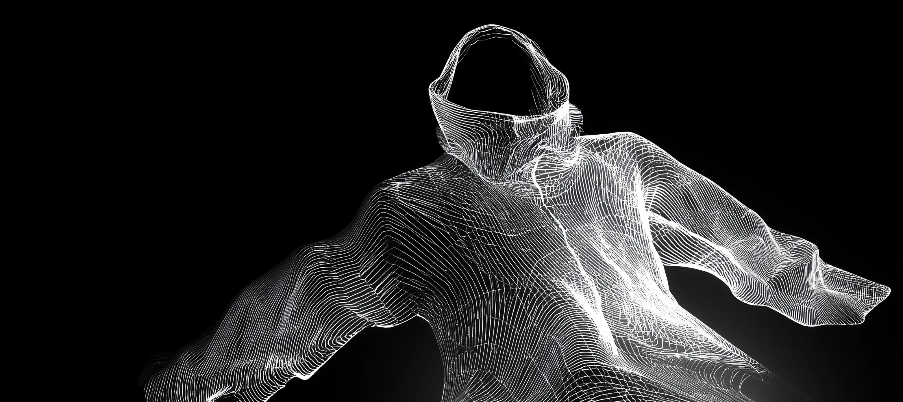 Wireframe garment visualization